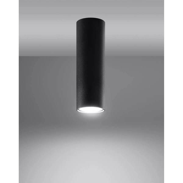 Minimalistyczna lampa sufitowa SL.1001 metalowa tuba czarna