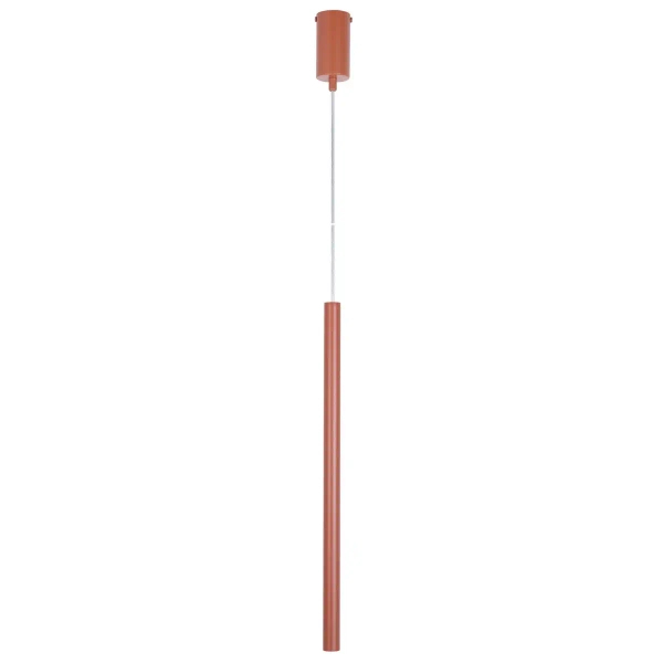 Salonowa lampa wisząca Sopel 1 41192 podlużna tubka ceglana