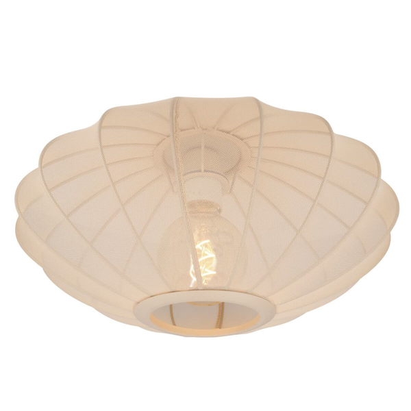 Materiałowa lampa sufitowa Corina 03147/40/38 siatka beżowa