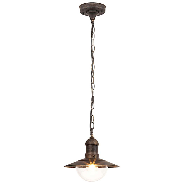 Zewnętrzna LAMPA wisząca OSLO 8737 Rabalux loftowa OPRAWA tarasowy ZWIS na łańcuchu industrialny IP44 antyczne złoto