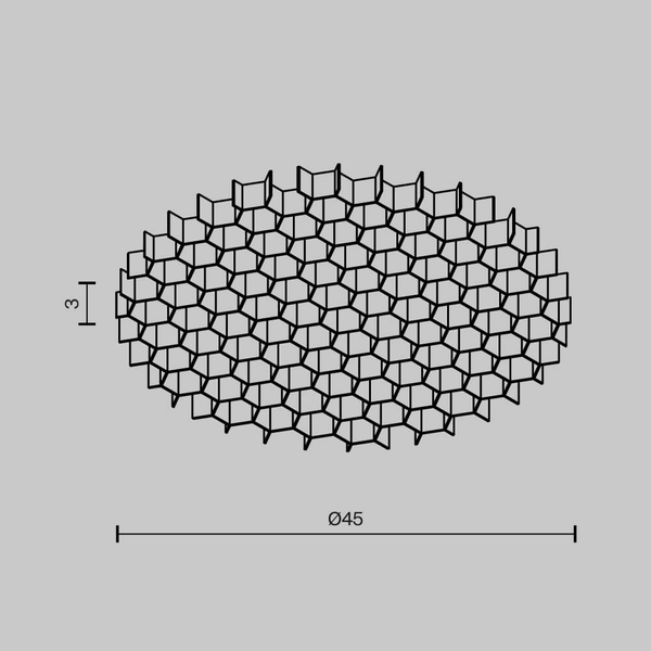 Filtr przeciwodblaskowy do lampy Artisan HoneyComb-D45 metalowy czarny
