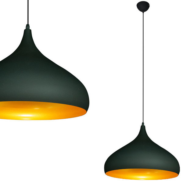 Loftowa LAMPA wisząca 8112/1 -01 Elem metalowa OPRAWA industrialny ZWIS kropla czarna złota