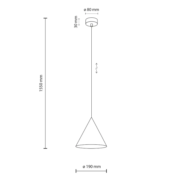 Wisząca lampa stożkowa CONO 10885 do salonu zielony