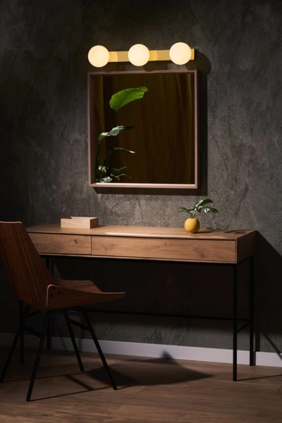 Plafon LAMPA sufitowa MIJA 10762305 Kaspa szklana OPRAWA na listwie kule balls modernistyczne złote białe