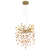 Wisząca lampa z kryształkami Queena 64138HG do kuchni nad stół złota