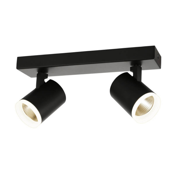 Czarna lampa sufitowa Helvia z regulacją LED 10W 3000K do pokoju
