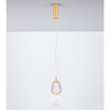 Ledowa lampa wisząca ARROYOS LE44494 18W 3000K nad stół biały złoty