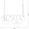 Wisząca lampa jadalniana DOHAR 9144 Shilo balls szkło dymione czarna