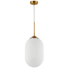 Wisząca LAMPA loftowa ARJONA LE41881 Luces Exclusivas szklana OPRAWA zwis modernistyczny biały mosiądz