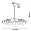 Wisząca lampa Spino 5012 BROSline do kuchni parasol metalowa czarna