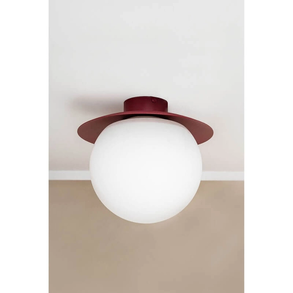 Sufitowa lampa kulista Kuul KLC14000 minimalistyczna biała bordowa