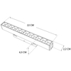 Lampa magnetyczna z diodami do szyn 3-fazowych 478 Domeno LED 12W 4000K czarna