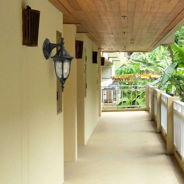 Klasyczny kinkiet elewacyjny Milano 8341 Rabalux IP43 latarnia złoty