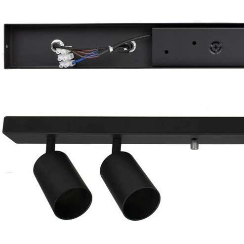 Regulowana LAMPA sufitowa SLP8122 MDECO metalowa OPRAWA listwa reflektorki czarne