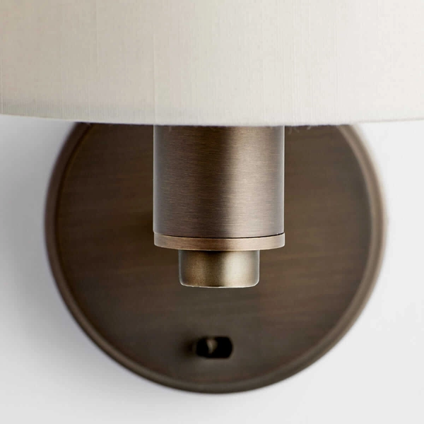 Pokojowa lampa ścienna Daley 73018 Endon klasyczna antyczny brąz biała