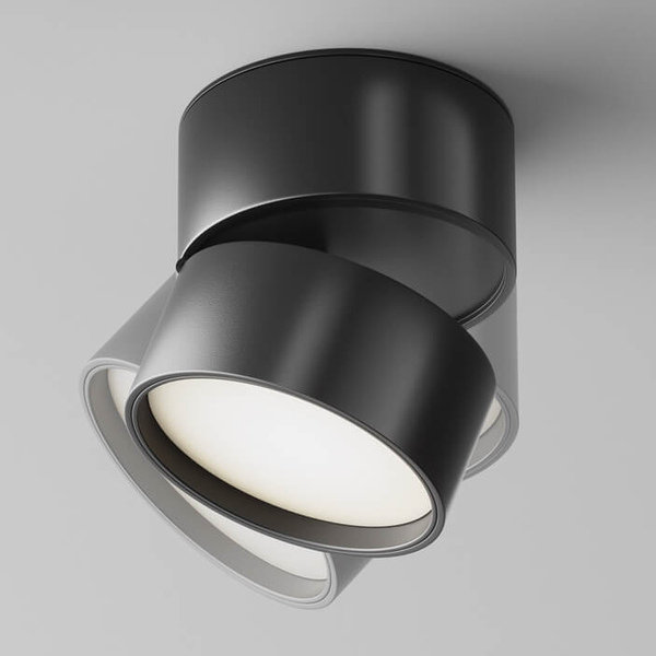 Natynkowa lampa sufitowa Onda C024CL-L12B4K LED 12W 4000K oczko czarne