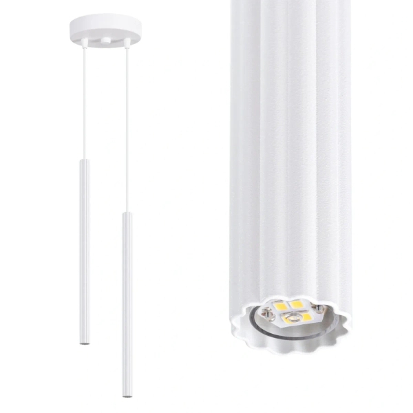 Podwójna lampa wisząca ARCHE biała SL.1866 tuba nad stół