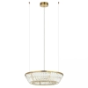Wisząca lampa glamour 23046 LED 38W 3000K kryształ ring mosiądz