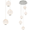 Wisząca LAMPA glamour ROSARIO PND-12220121-5A-CR Italux szklana OPRAWA zwis LED 21W 3000K kaskada przezroczysta