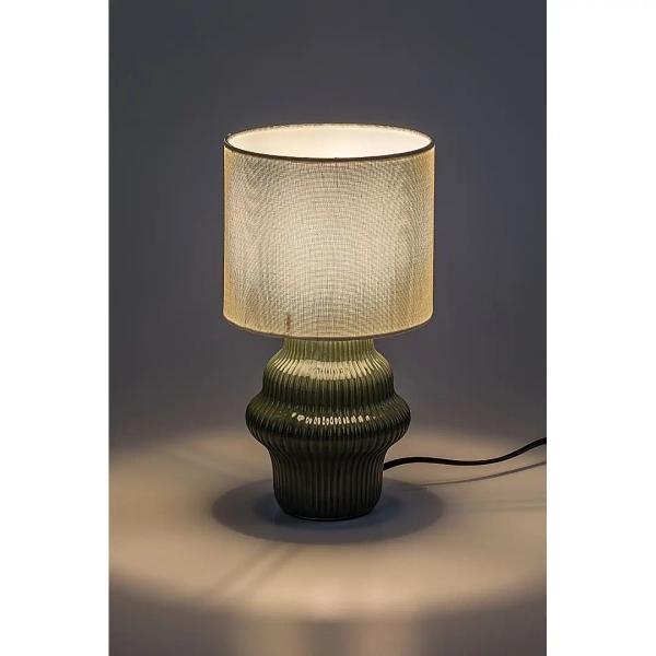 Lampka nocna do sypialni Glimo 74059 ceramiczna do czytana zielony