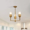 Potrójna lampa wisząca Sawgrass QN-SAWGRASS-3-DG-O tubki białe złote