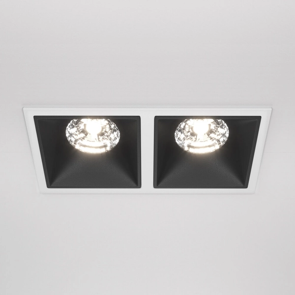 Lampa podtynkowa Alfa DL043-02-15W4K-SQ-WB LED 30W 4000K biały czarny