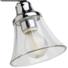 Szklana lampa ścienna Antoine industrial kinkiet do łazienki chrom