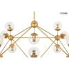 Lampa wisząca Astrifero MSE010100180 bursztynowa złotazłota