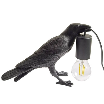 Stołowa lampka kruk Raven ABR-KARD-K dekoracyjna Abruzzo czarny