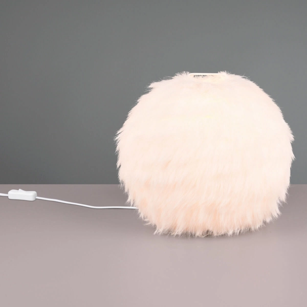 Pluszowa lampka stołowa Furry R51581001 do sypialni biały