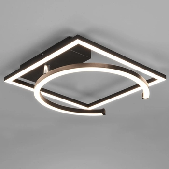 Regulowana LAMPA sufitowa PIVOT R62162132 RL Light metalowa OPRAWA plafon LED 23W 3000K pierścień ruchomy plafoniera czarna mat