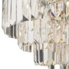 Glamour wisząca lampa Vyana VYA0432 kryształowa do salonu nikiel