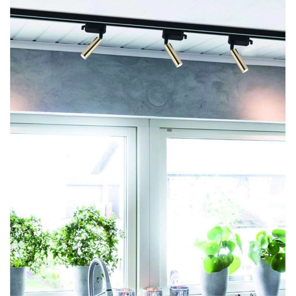 LAMPA sufitowa Slimi Gold Track BK Orlicki Design metalowa OPRAWA do systemu szynowego 1-fazowego złota czarna