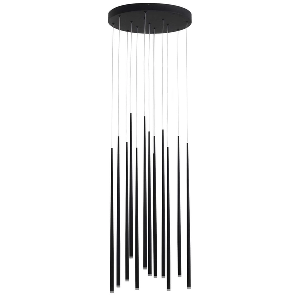 Wisząca lampa nowoczesna Louise tuby LED 36W 3000K czarna