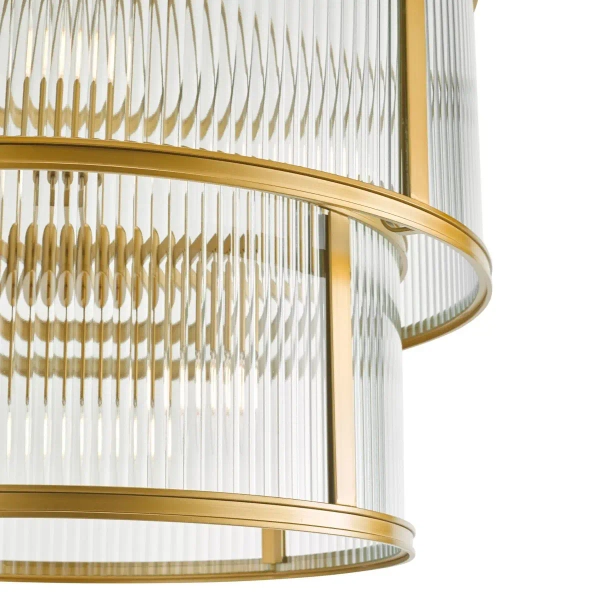 Żebrowany żyrandol Bianka BIA0663 do przedpokoju satynowy brąz