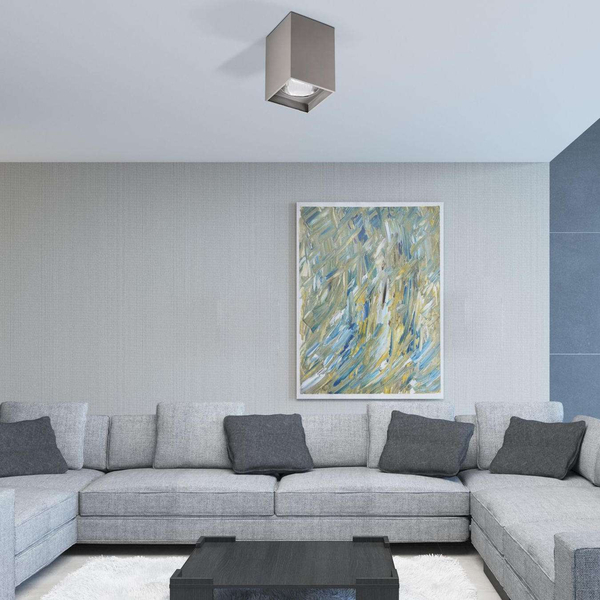 Spot LAMPA sufitowa MADDOX 2487 Rabalux prostokątna OPRAWA metalowa kostka downlight cube szary