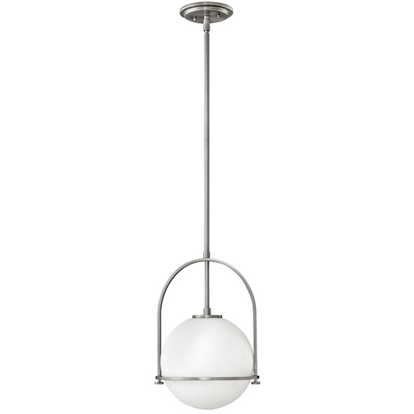 Lampa wisząca retro QN-SOMERSET-P-O-BN szklana nikiel
