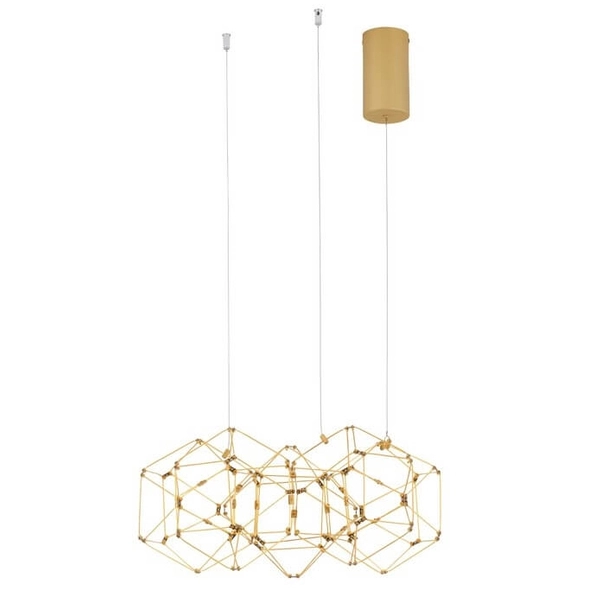 Lampa wisząca ASIS LE42727 LED 21.6W geometryczny wzór złota