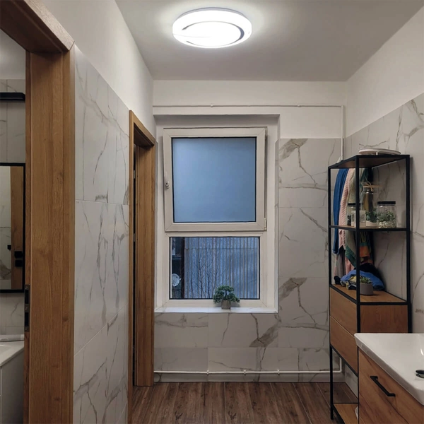 Sufitowa lampa nowoczesna Falcon LED 48W 4100K biała do łazienki