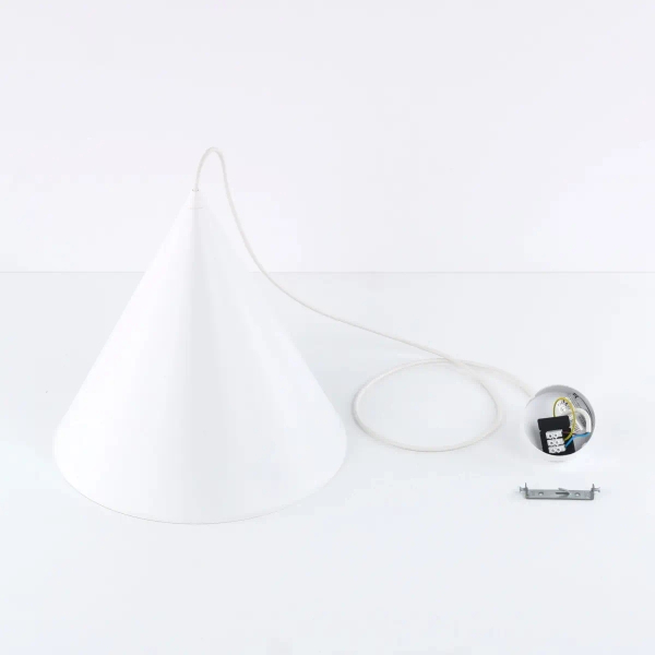 Lampa wisząca stożkowa CONO 10009 salonowa biały