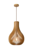Skandynawska lampa wisząca Bodo zwis do salonu drewno