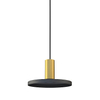 Nowoczesna lampa wisząca Hermanos 8100 czarny dysk do jadalni