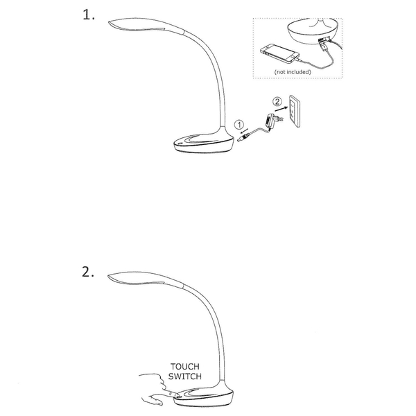 Stojąca LAMPKA biurkowa SWAN 106093 Markslojd nocna LAMPA stołowa LED 4,6W 3000K z wbudowanym portem USB biała
