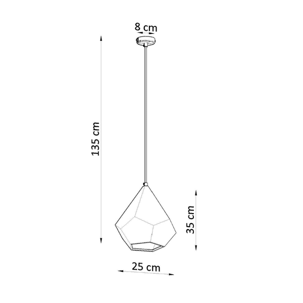 Ceramiczna lampa wisząca SL.0844 do przedpokoju biała