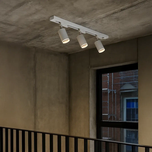 Nowoczesna lampa sufitowa Pipe Ring Track ML2084 cylindry biały