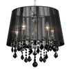 LAMPA wisząca CORNELIA MDM-2572/5 BK Italux abażurowa OPRAWA z kryształkami ZWIS glamour organza mgiełka crystal czarna