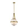 Kulista lampa wisząca Aster KL-ASTER-P-NBR Kichler nad stół szkło mosiądz