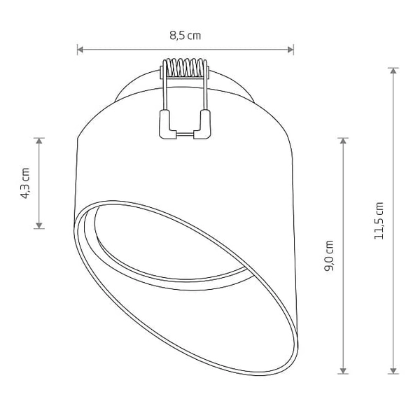 Okrągła lampa sufitowa tuba Hvar 10488 Nowodvorski podtynkowa biała
