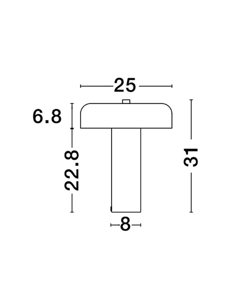 Stołowa lampa MORELIA LE42880 grzybek LED 18W 3000K czarny złoty