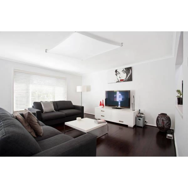 Plafon LAMPA sufitowa SL.0739 prostokątna OPRAWA materiałowa biała